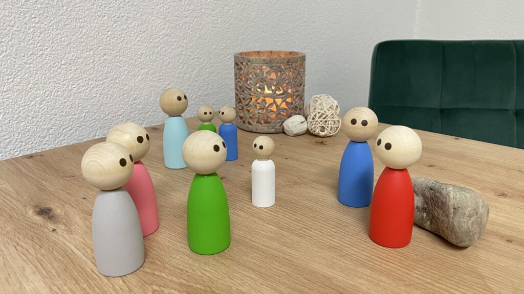 Familienstellen Einzelsetting mit Figuren